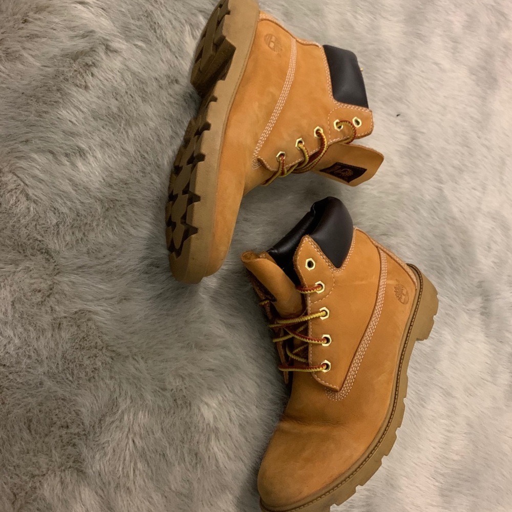 Timberland Kids Wheat/Tan Leather Lace-Up Ankle Boots